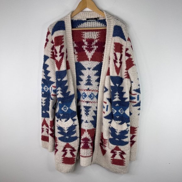 Doe & Rae Sweaters - DOE & RAE Women Multicolor Open Front Cardigan Sweater